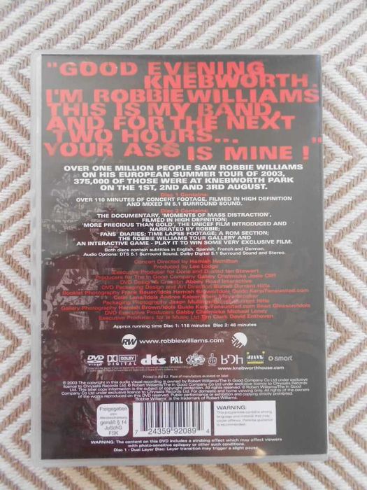 Robbie Williams DVD Duplo "What we did last summer"