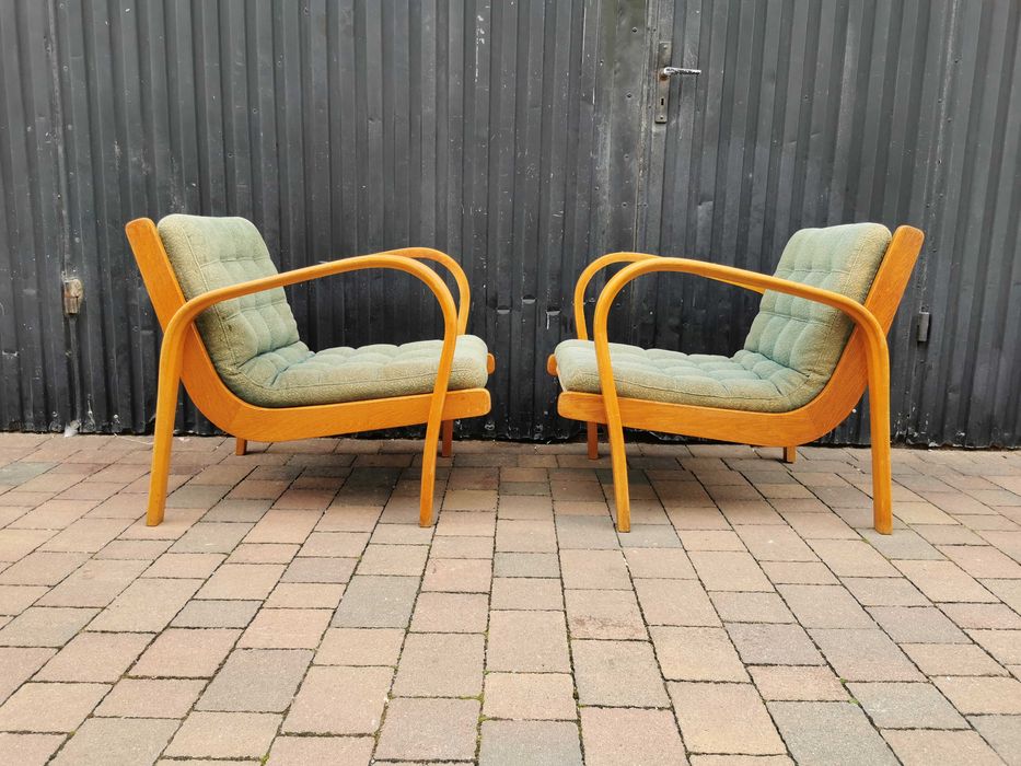 Fotel ART DECO Kropáček & Koželka, Czechosłowacja '40-'60, Retro, PRL