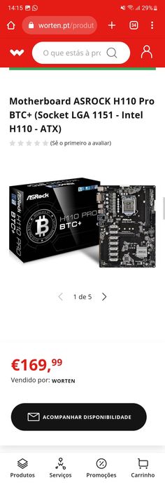 *Nova* Motherboard ASROCK H110 Pro BTC+ (Socket LGA 1151 - Intel H11064286504615426123