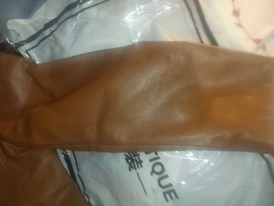 Blusão pele castanho