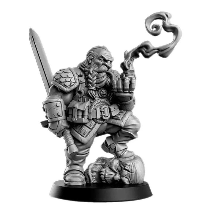 Garaldir - Dwarf Witcher - 32mm - DnD RPG figurki żywica