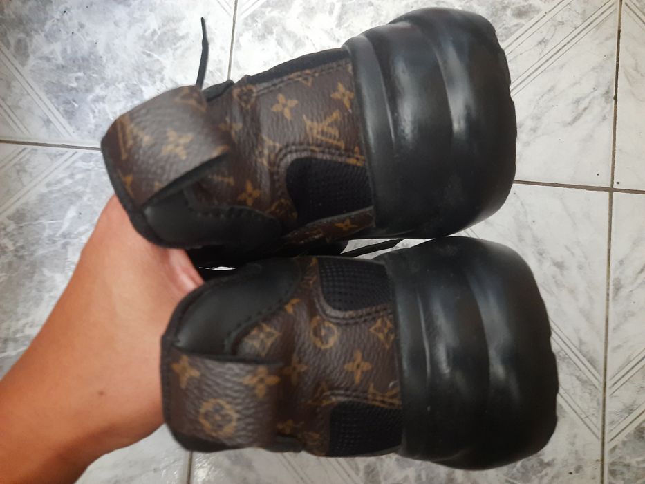 LV Sneakersy czarno brązowe podwyższane 37