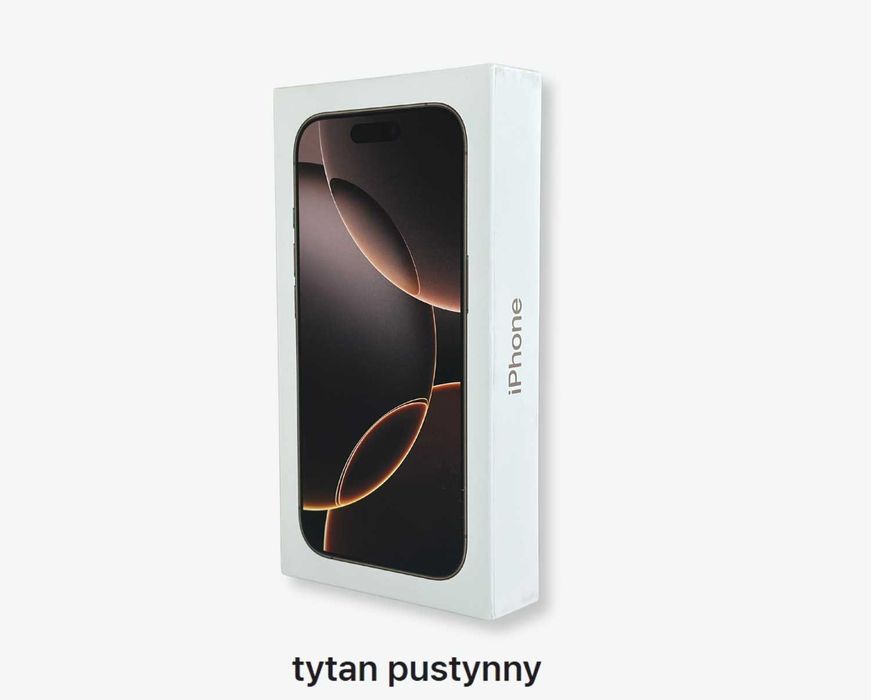 NOWY iPhone 16 Pro Max 256GB Tytan Pustynny 5100zł Żelazna 89 W-wa