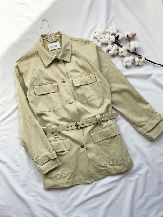 Куртка, плащ, парка, с карманами, з кишенями, хлопковый, together