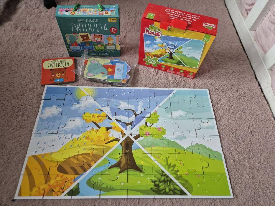 Puzzle edukacyjne zwierzęta i pory roku