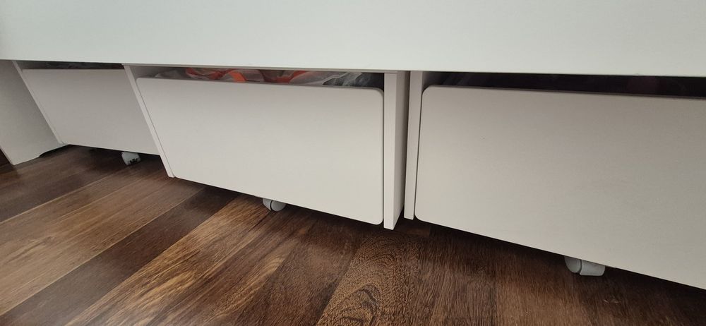 3x Caixas IKEA SLÄKT c/rodas – arrumação prática (62x62x35 cm)