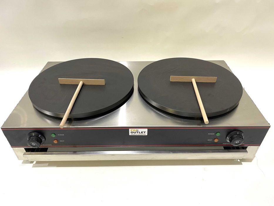 Máquina de Crepes / Crepeira Elétrica Dupla - NOVA