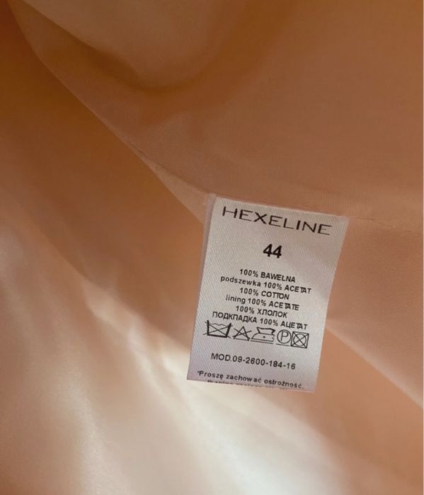 blado różowy płaszcz hexeline 44 XXL przed kostkę, bawełna sylwester