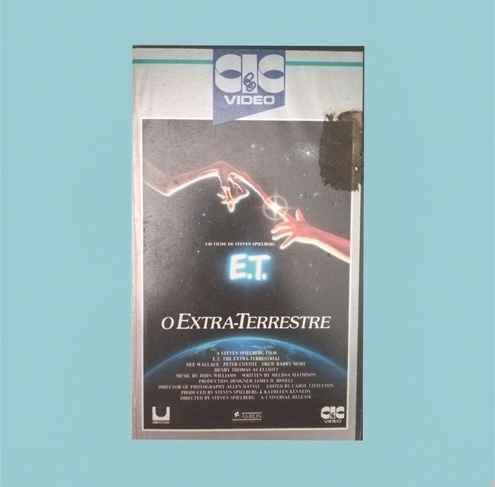 Filme "E.T. O Extra-Terrestre", em formato VHS original, 1982