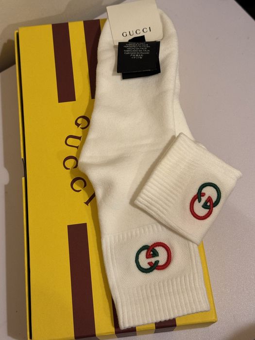 Meia Gucci gg branca