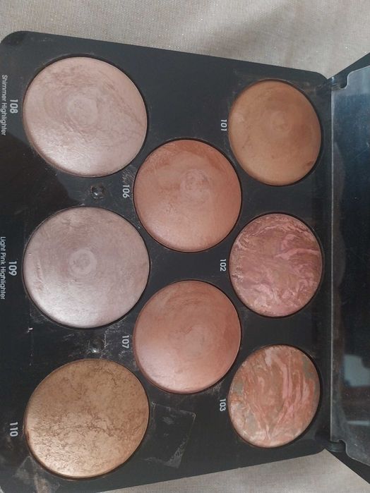 GOLDEN ROSE MEGA paleta paleta 8 X  puder TERRACOTA STARDUST 101-110  UNIKAT.