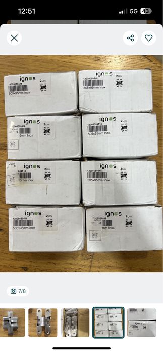 Dobradiças portas invisíveis ocultas ignos - NOVO