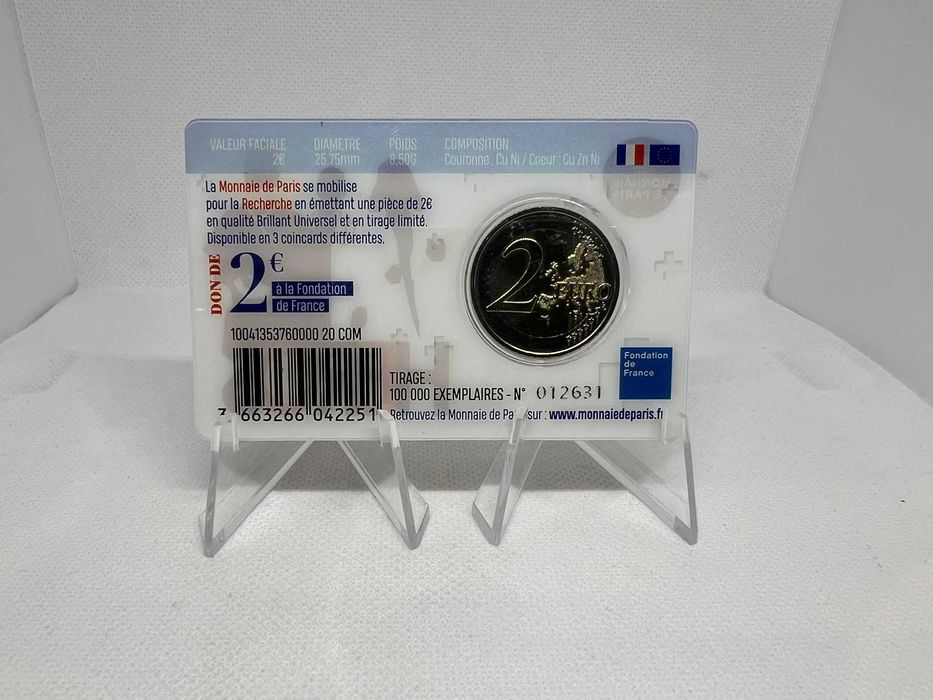 França 2020 - Coin Card 2€ Investigação Médica - Heroes