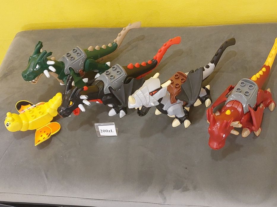 Lego smoki Duplo i motylek Duplo.