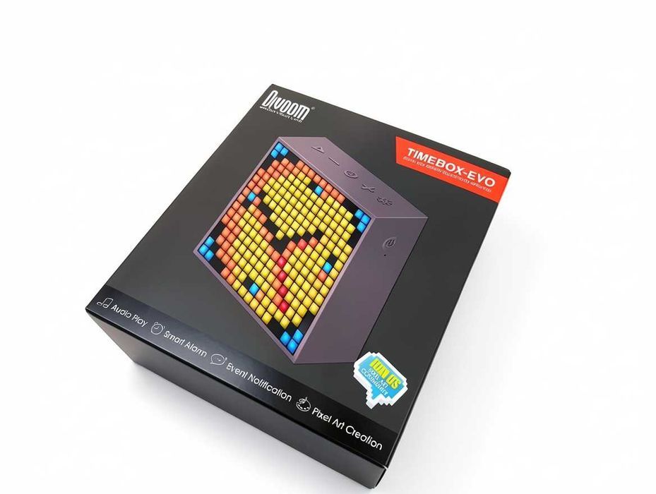B181 Głośnik Bluetooth Divoom Timebox-Evo Pixel Art Smart Speaker Czarny Bezprzewodowy Z Ekranem LED Budzik