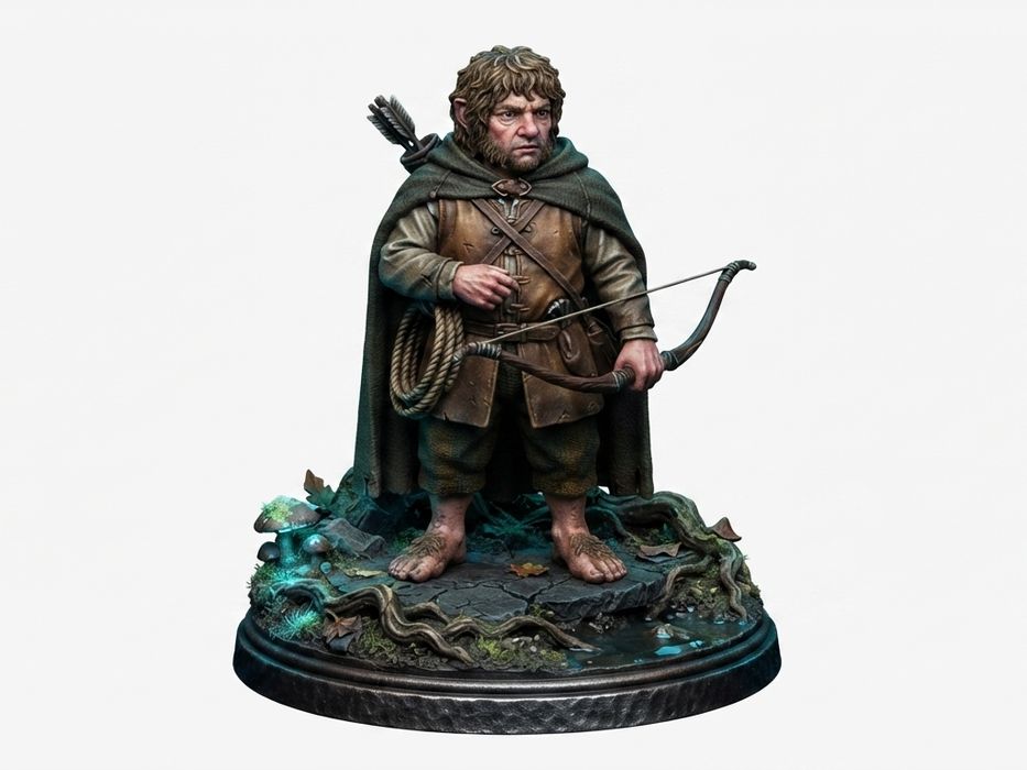 Miniatura hobbit ranger masculino para RPG
