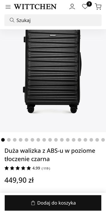 Duża walizka Wittchen Czarna