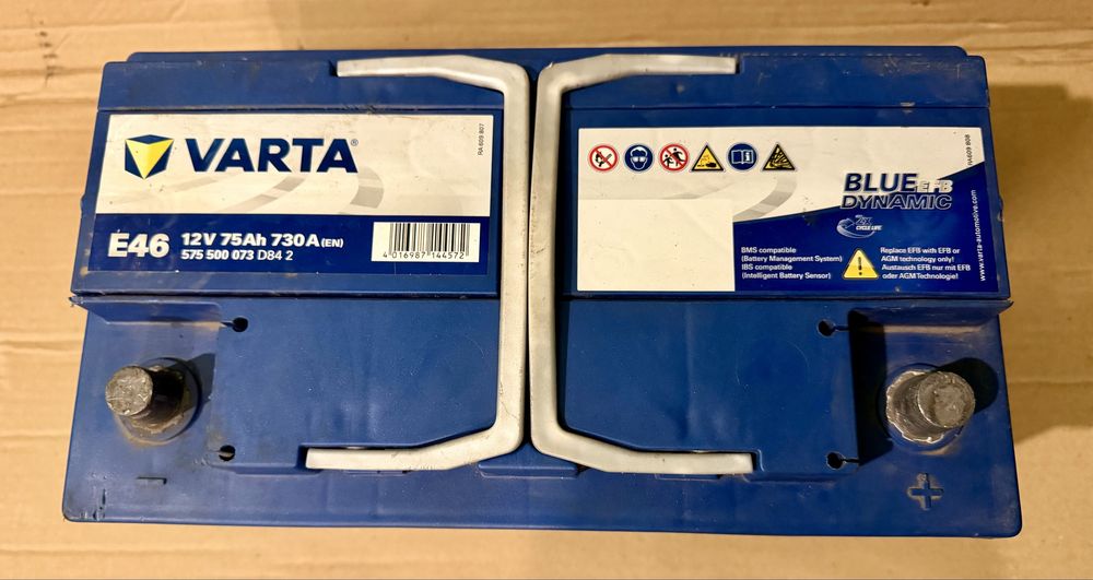 Акб Varta 75Ah 730A EFB, акумулятор