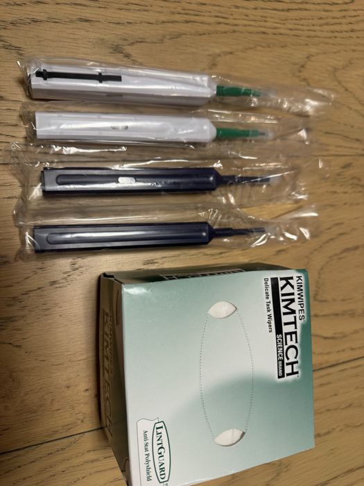 Zestaw do czyszczenia światłowodów LC/SC 1.25 2.5 kimtech fiberoptic