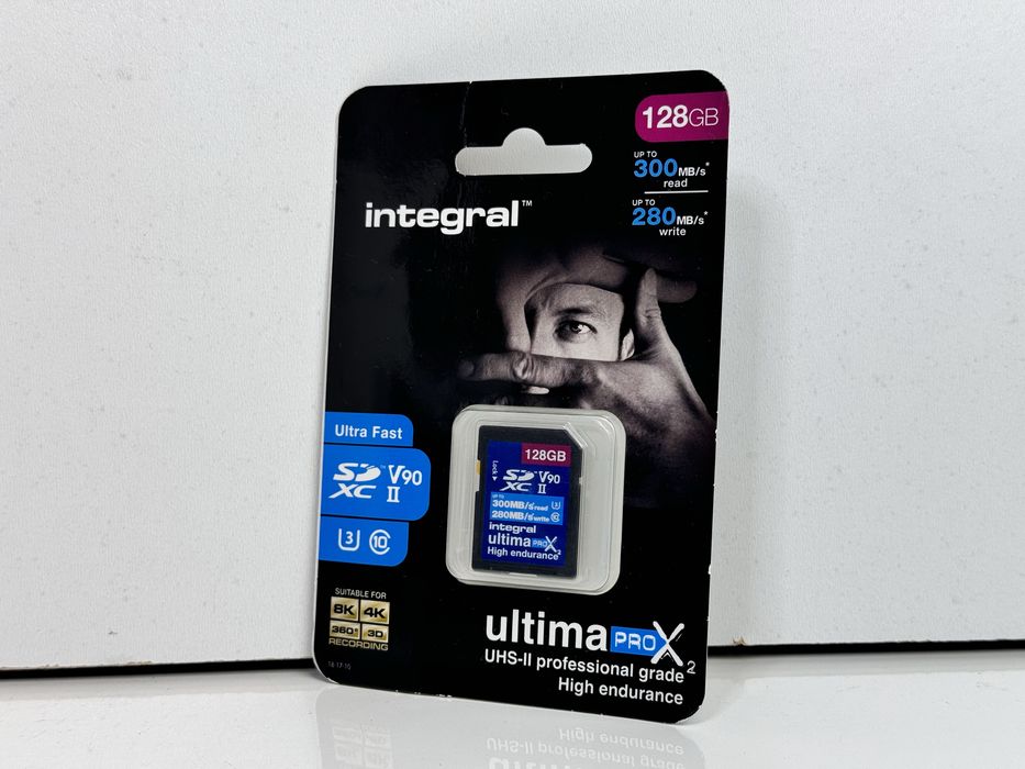 Карта пам'яті Integral UltimaPro SD-карта UHS-II 128 Гб V90 до 300 Мб