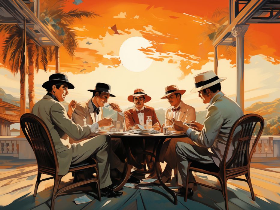 Plakat 100x75cm Posiedzenie w Tropikach