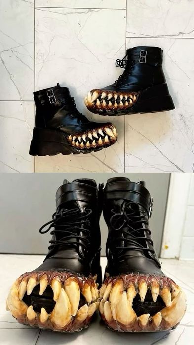 venom teeth boots, nightmare boots