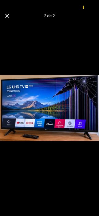 Tv lg 65’ tela danificada