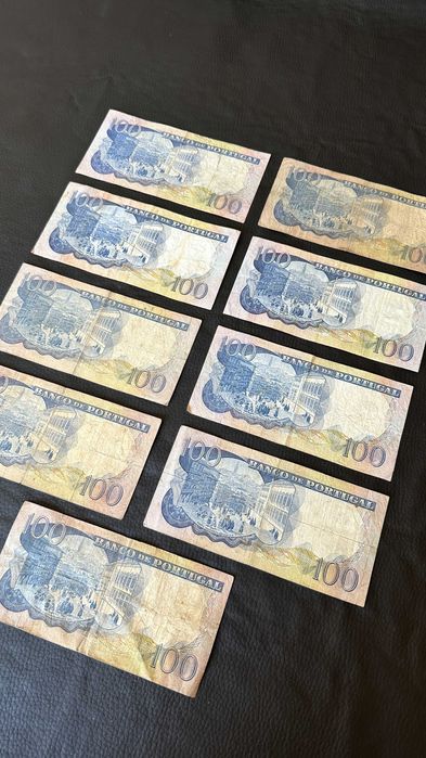 Lote 9 Notas - 100 Escudos - 1965