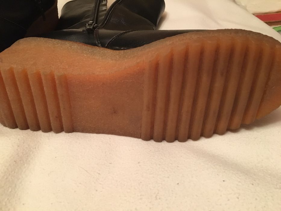 Полусапожки (сапожки) зимние, кожа, 26-26,5 см, Югославия, нов.черные