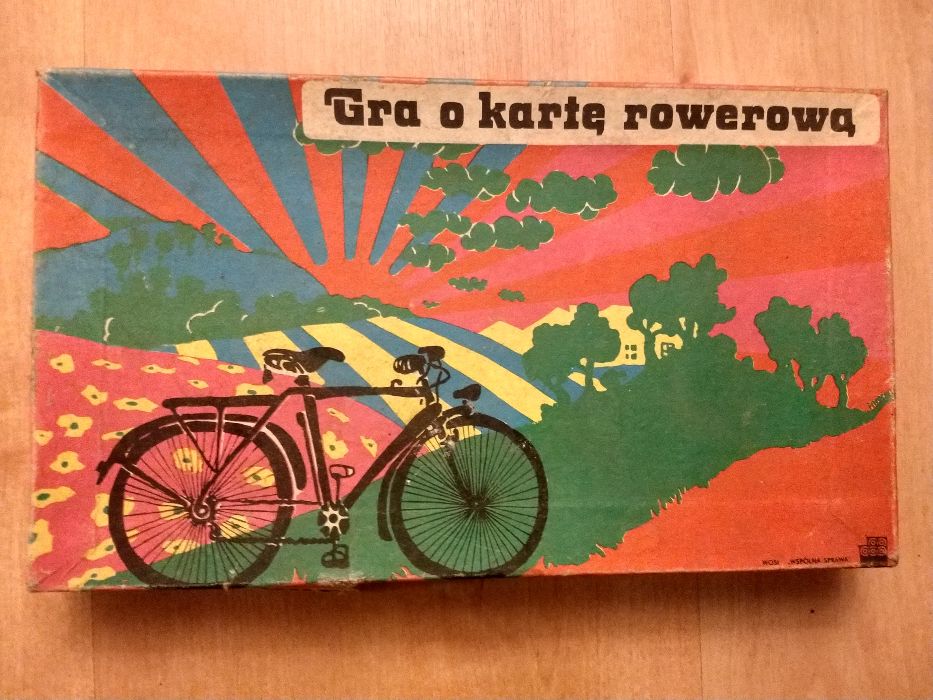 Gra planszowa o kartę rowerową z okresu PRL-u