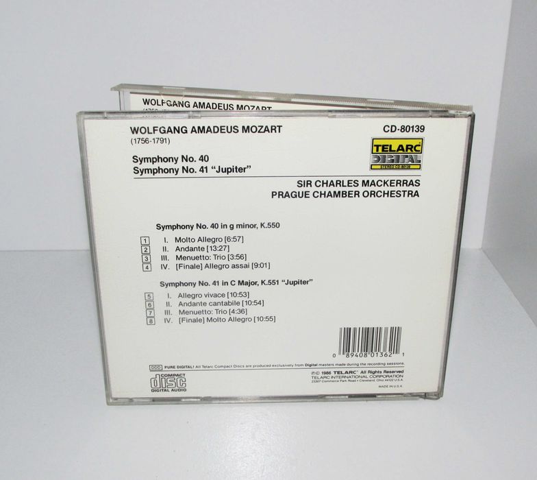 Mozart Symphony No.40, No.41 - CD Telarc 1986