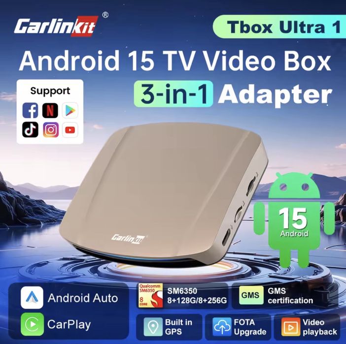 Carlinkit TBOX Ultra 1 - Android 15 приставка для автомобіля