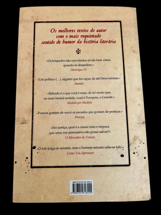 Livro : A Sabedoria e o Humor de William Shakespeare