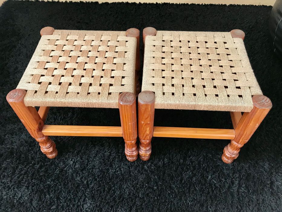 banco de madeira e corda