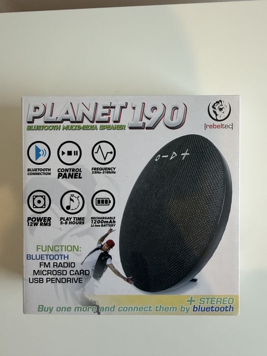 Głośnik Bluetooth Rebeltec Planet 190 beżowy 12W + pudełko
