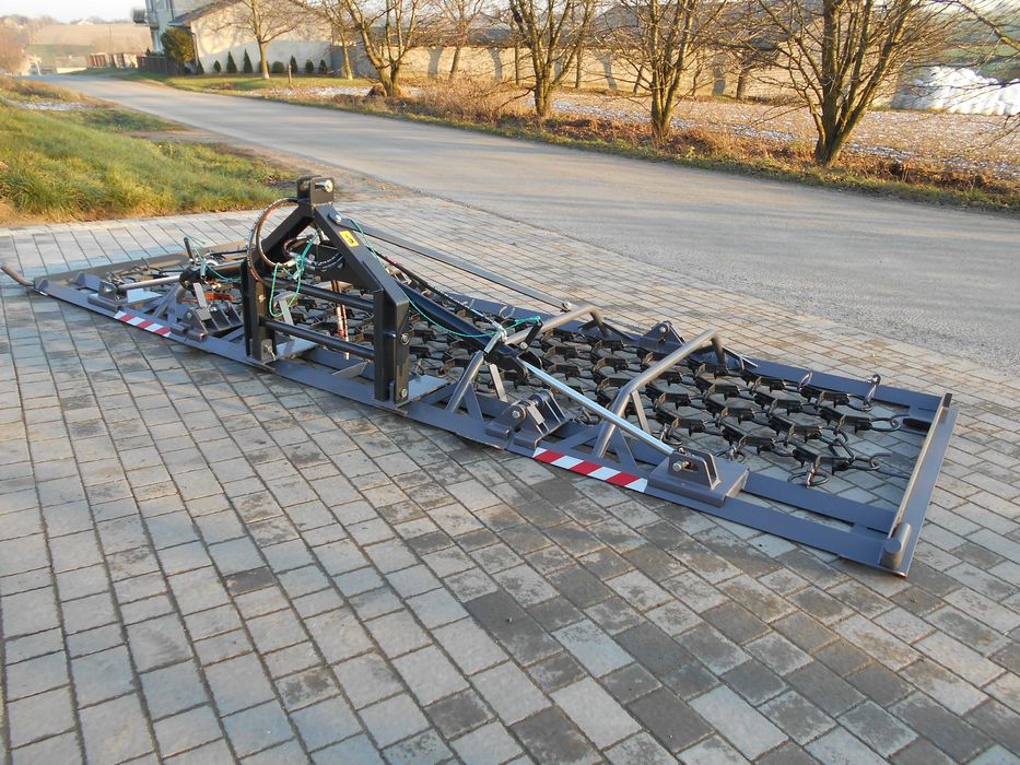 Włóka polowo-łąkowa brona/agregat 2-siłowniki - ślizgi METAL-TECHNIK