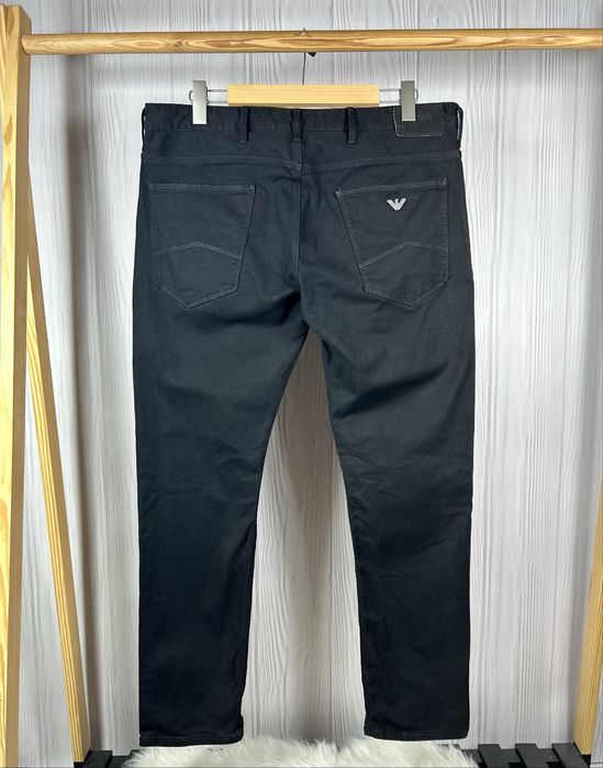 Armani Jeans Black Metal Logo джинси з гарним дизайном штани Оригінал!