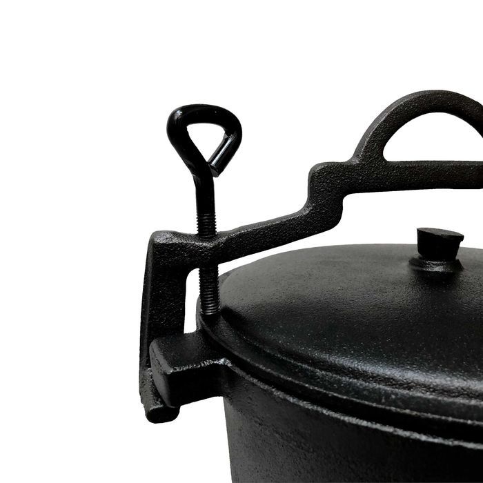 Kociołek myśliwski żeliwny Emaliowany 8L garnek ognisko grill
