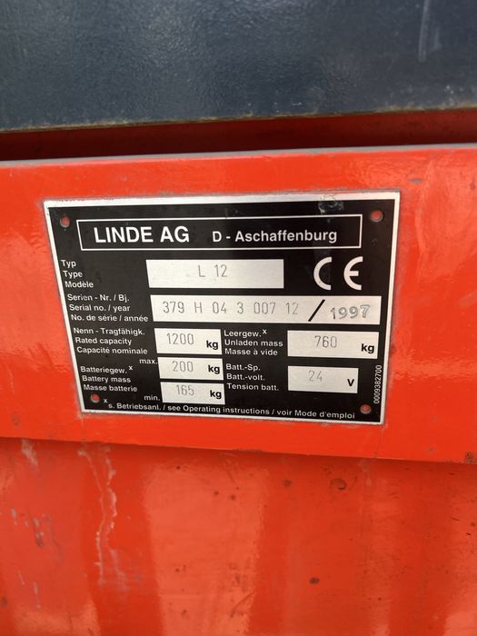 Linde L12 – elektryczny wózek paletowy | sprawny