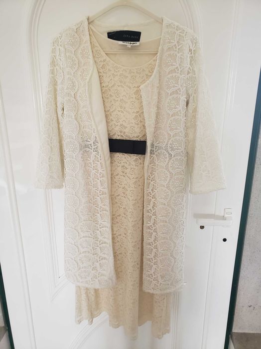 Vestido Creme de Renda - El Corte Ingles