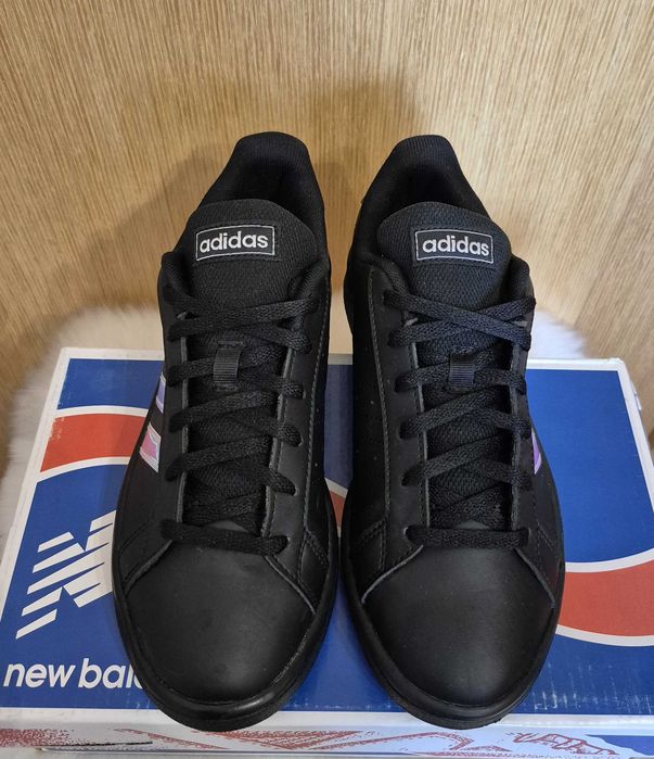 Adidas Grand Court Base 'Black Iridescent' кросівки оригінал р 37 - 38