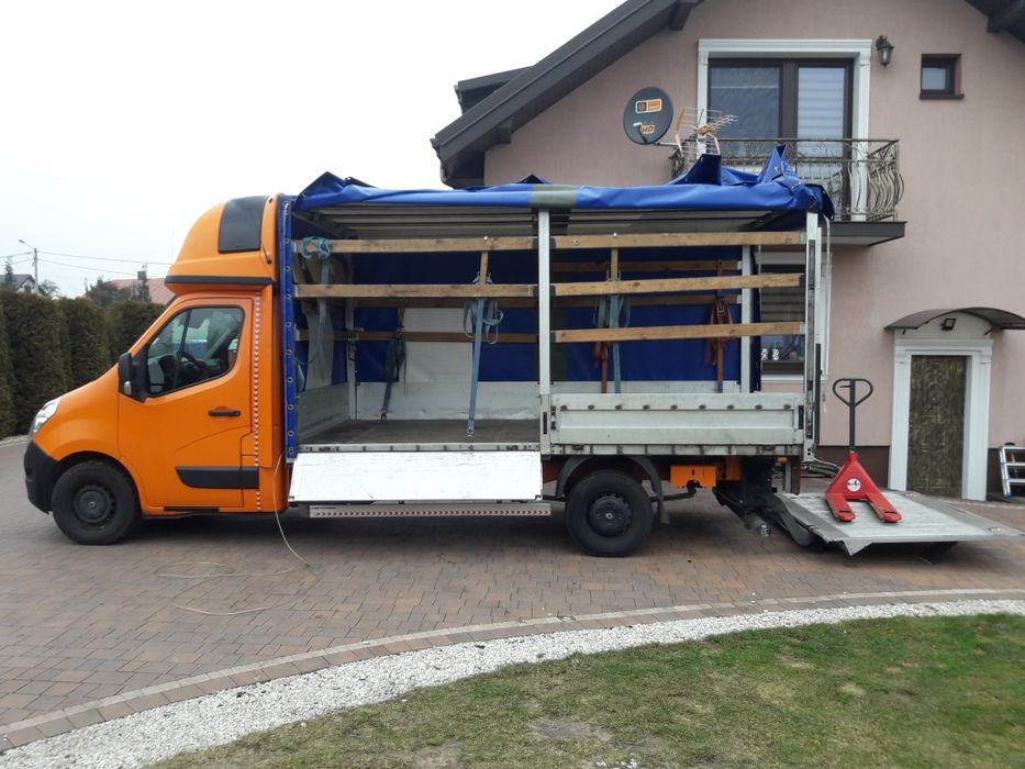 Wynajme busa Wynajem Bus Wypożyczalnia Samochodów Plandeka Winda 10ep Renault Master