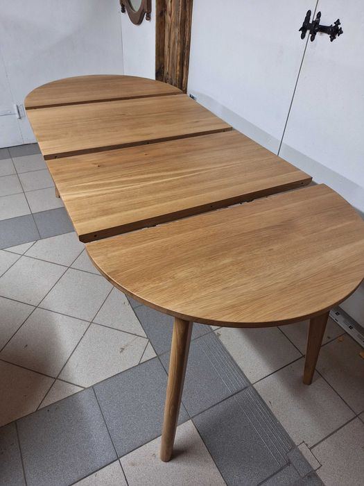 Stół dębowy rozkładany fi 90cm rozkładany do 190cm - do nabycia od zaraz.