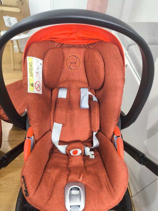 Cybex Priam: Alcofa + Ovo Z Plus + Carrinho + Base Isofix + Sirona Z