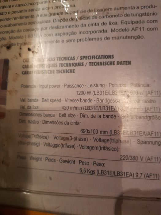 Afagadora soalho 2 bandas