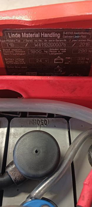 Porta paletes elétrico linde T18