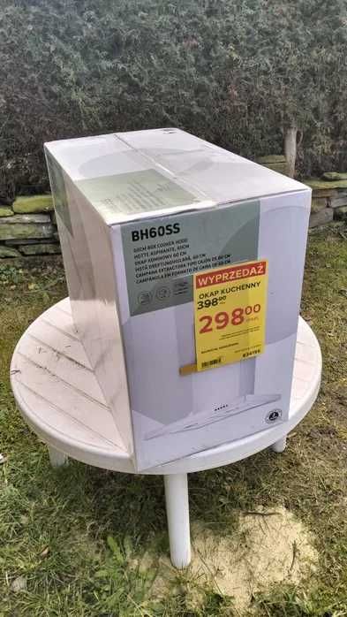 Okap kuchenny Kingfisher, Castorama BH60SS kwasówka 60cm