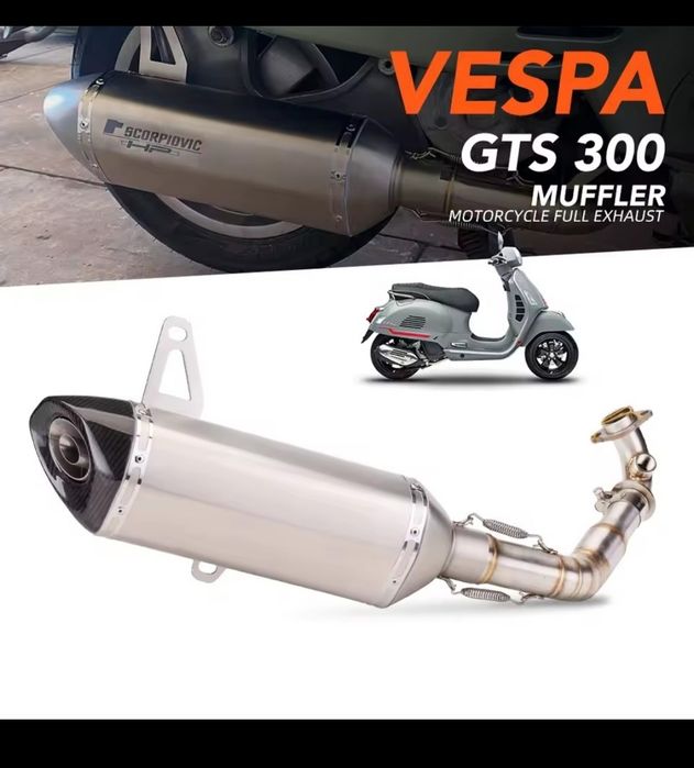 Kompletny wydech sportowy SCORPIOVIČ HP VESPA GTS 125-300  i inne podobne modele