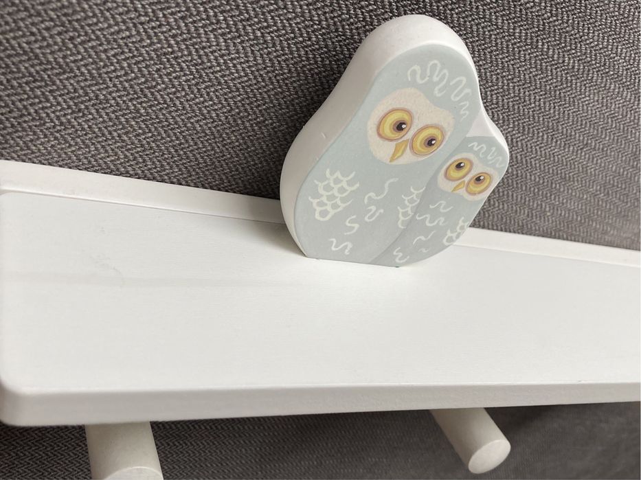 IKEA KLADE, Wieszak 3 gałki, 10x38cm, BIAŁY