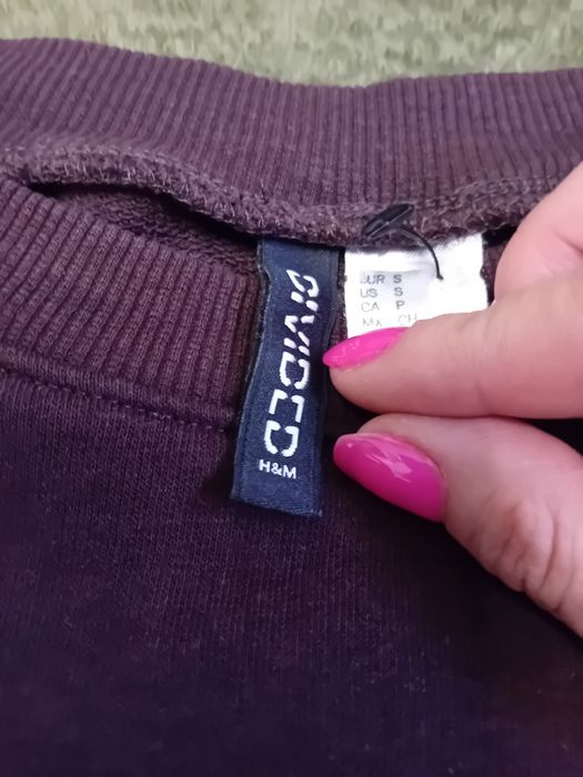 #H&M bluza fioletowa brązowa top